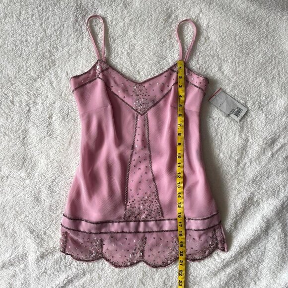 Deadstock Pink Fairy Sequin Top Insane 2000s glam... - Picture 3 of 8